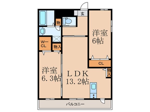 ソシア・若松駅前の物件間取画像